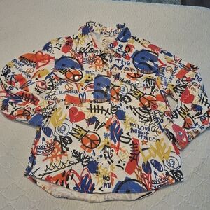 Stoosh Vintage Denim Jacket Women’s L Y2K Graffiti Streetwear Jean Punk Protest